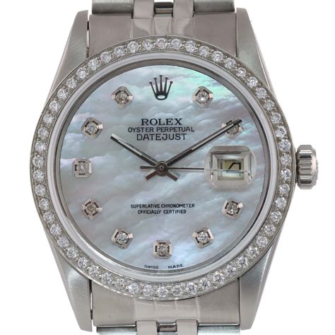 36mm women's rolex|Rolex 36mm diamond bezel.